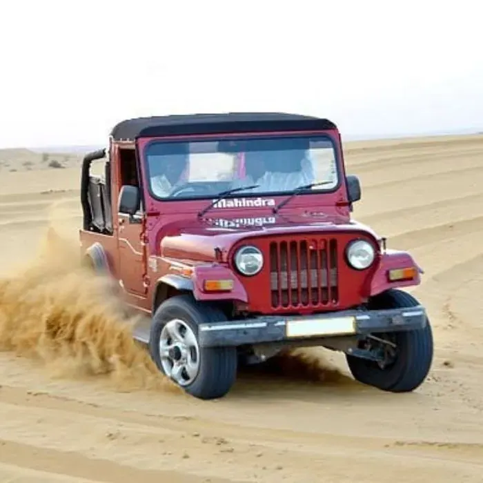 Open jeep dune bashing in the Thar Desert